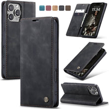 Lade das Bild in den Galerie-Viewer, Casekis Retro Wallet Case Black
