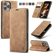 Load image into Gallery viewer, Casekis Retro Wallet Case Brown
