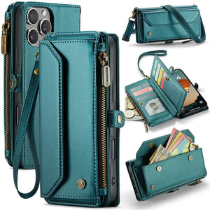 Casekis Cardholer Zipper Wallet Crossbody Phone Case Green