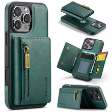 Lade das Bild in den Galerie-Viewer, Casekis RFID Magnetic Detachable Leather Wallet Phone Case Green
