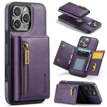 Cargar imagen en el visor de la galería, Casekis RFID Magnetic Detachable Leather Wallet Phone Case Purple
