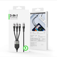 Load image into Gallery viewer, Casekis 100W 3 in 1 Charging Cable
