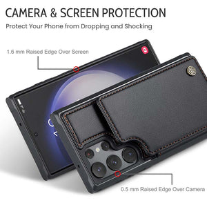 Casekis RFID Cardholder Wallet Phone Case For Galaxy S23 Ultra