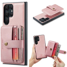 Muat gambar ke penampil Galeri, Casekis Leather Magnetic RFID Wallet Phone Case Pink
