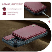 Muat gambar ke penampil Galeri, Casekis Flip Card Holder Phone Case Red
