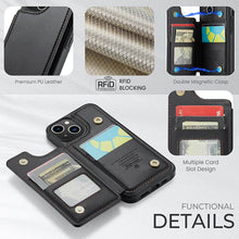 Lade das Bild in den Galerie-Viewer, Casekis RFID Cardholder Wallet Phone Case For iPhone 13
