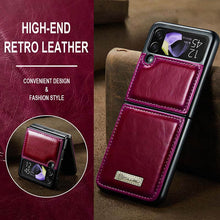 Muat gambar ke penampil Galeri, CASEKIS Galaxy Z Flip 4 5G Luxury Flip Leather Phone Case
