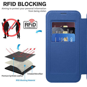 Casekis RFID Cardholder MagSafe Phone Case Blue