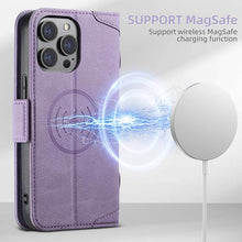 Cargar imagen en el visor de la galería, Casekis Leather Wallet Phone Case compatible with MagSafe Purple
