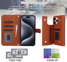 Load image into Gallery viewer, Casekis Crossbody RFID Wallet Phone Case Brown
