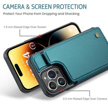 Load image into Gallery viewer, Casekis RFID Cardholder Wallet Phone Case Green
