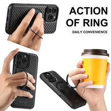 Carregar imagem no visualizador da galeria, Casekis Magnetic Charging Rotating Stand Leather Phone Case Fiber Texture
