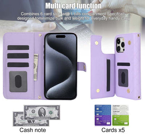 Casekis Crossbody RFID Wallet Phone Case Purple