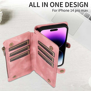 Casekis Zipper RFID Wallet Phone Case Pink