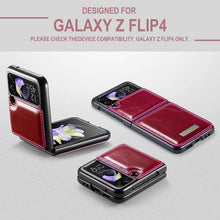 Muat gambar ke penampil Galeri, CASEKIS Galaxy Z Flip 4 5G Luxury Flip Leather Phone Case
