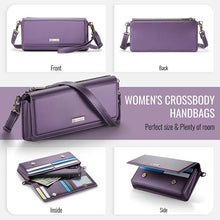 Load image into Gallery viewer, Casekis Multifunctional Leather Crossbody Phone Bag Purple
