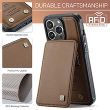 Load image into Gallery viewer, Casekis Flip Card Holder Phone Case Brown

