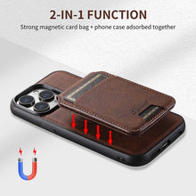 Load image into Gallery viewer, Casekis MagSafe Cardholder Detachable Phone Case Brown
