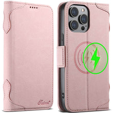 Cargar imagen en el visor de la galería, Casekis Leather Wallet Phone Case compatible with MagSafe Pink
