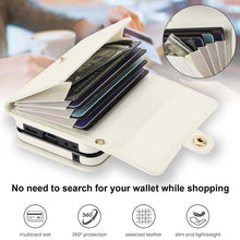 Load image into Gallery viewer, Casekis Moto Razr 40 Ultra Cardholder Crossbody Leather Phone Case White
