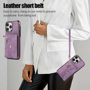 Casekis Accordion Cardholder RFID Zipper Phone Case Purple