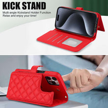 Load image into Gallery viewer, Casekis Crossbody RFID Wallet Phone Case Red
