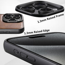 Cargar imagen en el visor de la galería, Casekis Magnetic Charging Rotating Stand Leather Phone Case Brown
