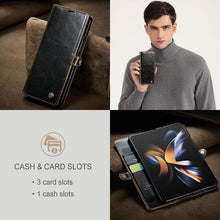 画像をギャラリービューアに読み込む, Casekis Galaxy Z Fold 4 5G Luxury Flip Leather Card Slots Phone Case
