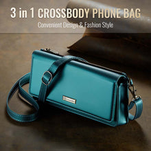 Load image into Gallery viewer, Casekis Multifunctional Leather Crossbody Phone Bag Green
