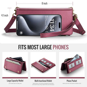 Casekis Oversized High-Quality Women's Crossbody Phone Bag Red