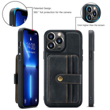 Muat gambar ke penampil Galeri, Casekis Leather Magnetic RFID Wallet Phone Case Black
