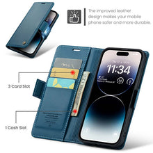 画像をギャラリービューアに読み込む, Casekis RFID Cardholder Phone Case Blue
