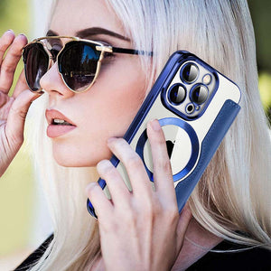 Casekis RFID Cardholder MagSafe Phone Case Blue