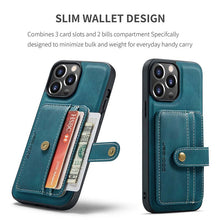 Load image into Gallery viewer, Casekis Leather Magnetic RFID Wallet Phone Case Blue
