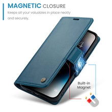 画像をギャラリービューアに読み込む, Casekis RFID Cardholder Phone Case Blue

