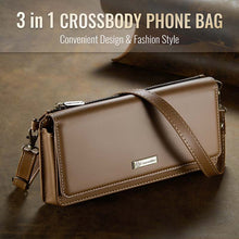 画像をギャラリービューアに読み込む, Casekis Multifunctional Leather Crossbody Phone Bag Brown
