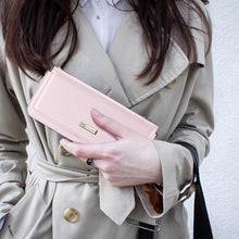 Muat gambar ke penampil Galeri, Casekis Multifunctional Leather Crossbody Phone Bag Pink
