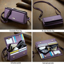 画像をギャラリービューアに読み込む, Casekis Multifunctional Leather Crossbody Phone Bag Purple
