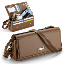 画像をギャラリービューアに読み込む, Casekis Multifunctional Leather Crossbody Phone Bag Brown
