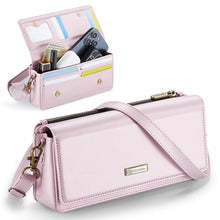 Muat gambar ke penampil Galeri, Casekis Multifunctional Leather Crossbody Phone Bag Pink
