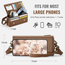 Cargar imagen en el visor de la galería, Casekis Multifunctional Leather Crossbody Phone Bag Brown
