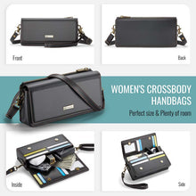 Muat gambar ke penampil Galeri, Casekis Multifunctional Leather Crossbody Phone Bag Black
