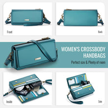 Muat gambar ke penampil Galeri, Casekis Multifunctional Leather Crossbody Phone Bag Green
