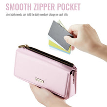 Muat gambar ke penampil Galeri, Casekis Multifunctional Leather Crossbody Phone Bag Pink
