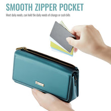 Muat gambar ke penampil Galeri, Casekis Multifunctional Leather Crossbody Phone Bag Green
