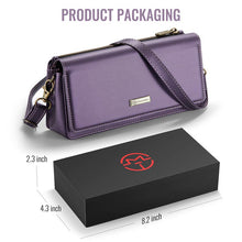 Muat gambar ke penampil Galeri, Casekis Multifunctional Leather Crossbody Phone Bag Purple
