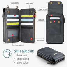 Lade das Bild in den Galerie-Viewer, Casekis Crossbody RFID Zipper Phone Bag Black
