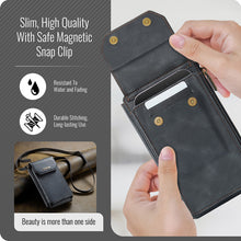 Cargar imagen en el visor de la galería, Casekis Crossbody RFID Zipper Phone Bag Black
