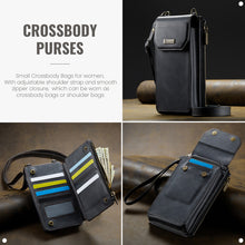 Load image into Gallery viewer, Casekis Crossbody RFID Zipper Phone Bag Black
