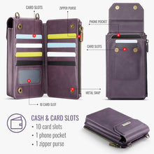 画像をギャラリービューアに読み込む, Casekis Crossbody RFID Zipper Phone Bag Purple
